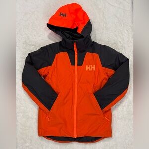 Helly Hansen Kids' Vibrant Orange and Black Winter Coat